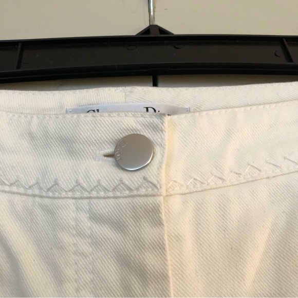 Christian Dior. White jeans with embroidered trim. Size 10/33. - Picture 2 of 3